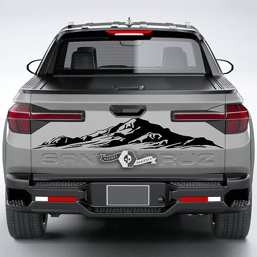 Autocollant en vinyle pour hayon arrière Mountain pour Hyundai Santa Cruz