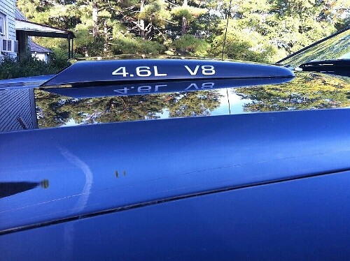 Jeu de décalcomanies d'entrée d'air capot V8 4.6L pour Musclecar Musclecarmodel