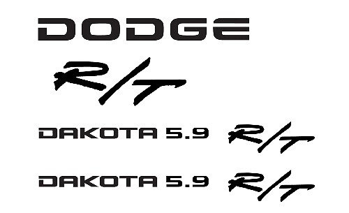 Kit d'autocollants pour décalcomanies Dodge Dakota 5.9 R/T en plusieurs couleurs Dodge
