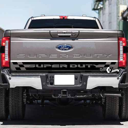 Autocollant Vinyle Drapeau Damier de Hayon pour Musclecar Super Duty 2023
