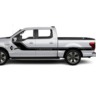 Paire Ford F-150 Lightning 2022 2023 Fender Doors Bed Lines Stripes Body Stickers Side Stickers Graphics Vinyl

