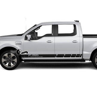 Paire Ford F-150 Lightning 2022 2023 Rocker Panel Lines Stripes Body Stickers Side Stickers Graphics Vinyl
