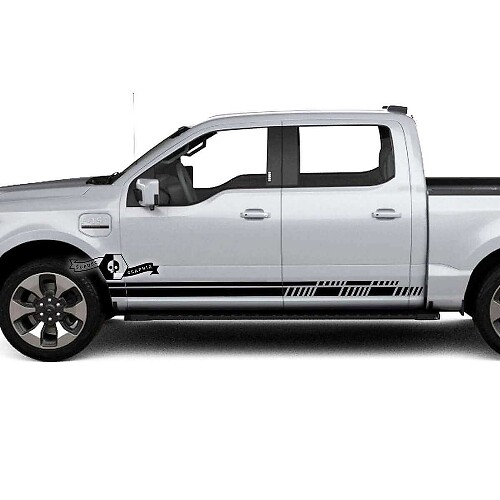 Autocollants Vinyle Décoratifs Bandes Latérales Lightning pour Carrosserie Musclecar truck Lightning