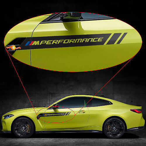 Autocollant Latéral Style M Performance Paire pour BMW M3 M4 G80 G82 G83