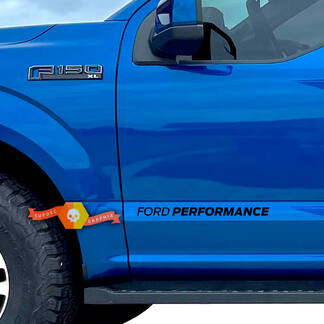 Paire Ford F-150 Raptor FORD PERFORMANCE Sport Racing Stripe Emblème Voiture Camion Ford Performance
