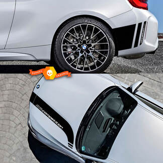 Kit complet BMW M2 Competition F87 M Performance Stripes autocollant autocollant en vinyle
