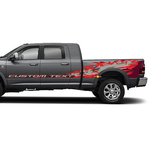 Kit de décalcomanies latérales style éclaboussure texte personnalisé pour Dodge Ram