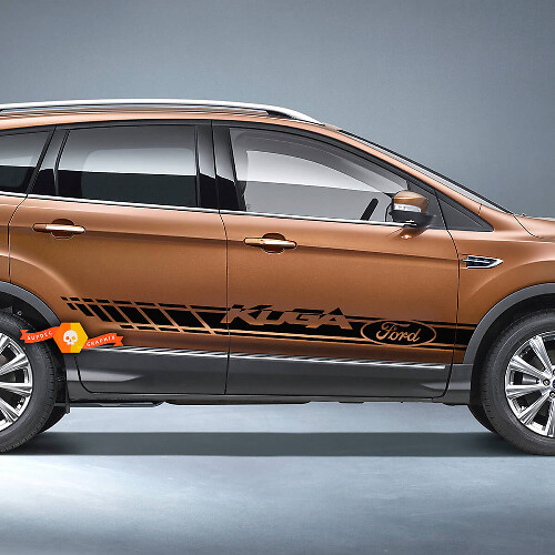 Paire Ford Side Stripe Body Doors Autocollant Vinyle Graphique Autocollant Ford Kuga
