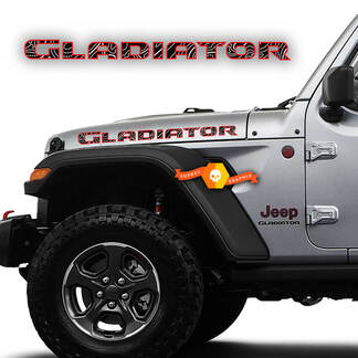 2x autocollants de décalcomanies de capot pour 2019 - 2023 Jeep Gladiator carte topographique Topo
