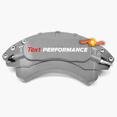 Text PERFORMANCE Red White Caliper Lettering Universel Autocollant vinyle pour Ford