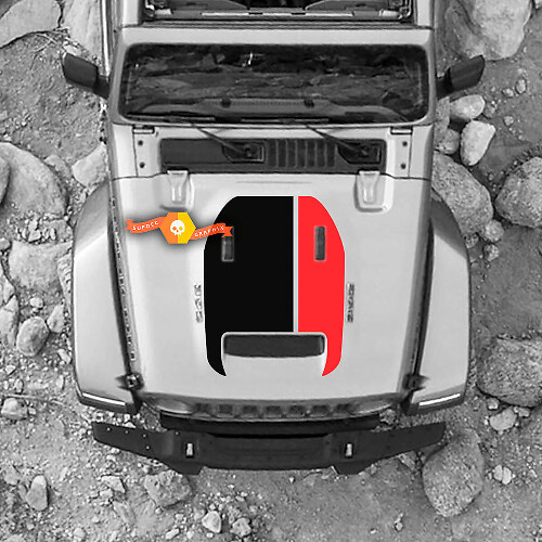 Autocollant Vinyle Prise d’Air Capot Style Mojave pour Jeep Wrangler