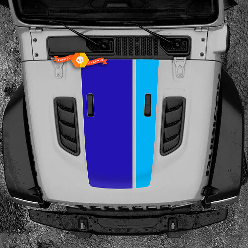 Autocollant en vinyle pour capot 2 pour Jeep Wrangler Rubicon