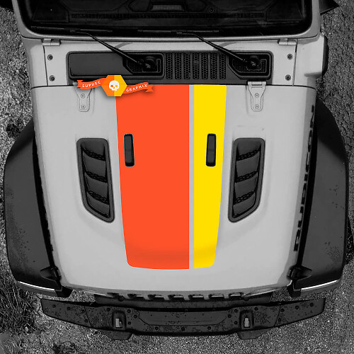 Autocollant en vinyle pour capot Jeep Wrangler Rubicon