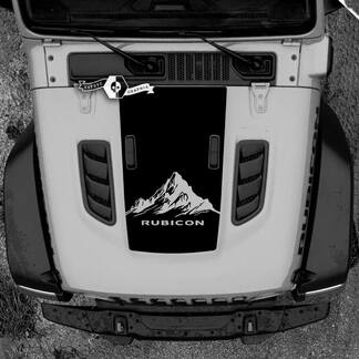 Capot Jeep RUBICON Wrangler JL Vinyl Mountains 2018 + Up Autocollant graphique
