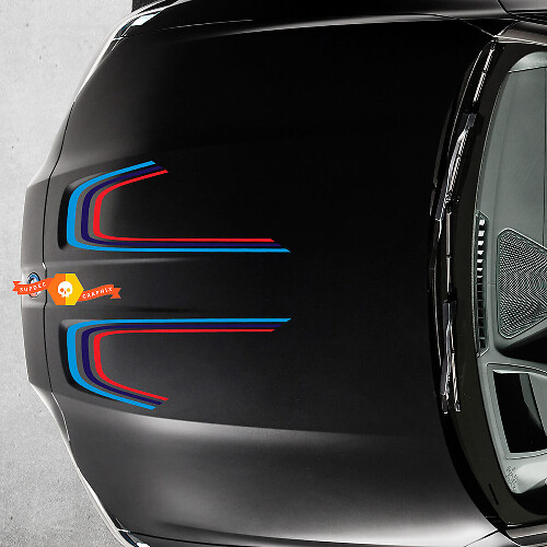 Autocollants en vinyle à bandes incurvées style M pour BMW M3 M4 G80 G82 G83