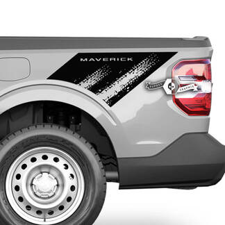 Paire Ford F-150 XLT Maverick Bed Splash Mud Graphics Autocollants latéraux

