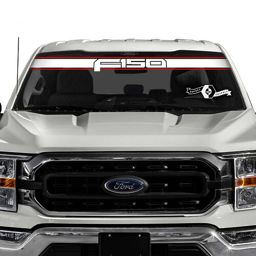 Autocollants en vinyle bande pare-brise logo F150 pour camion Musclecar