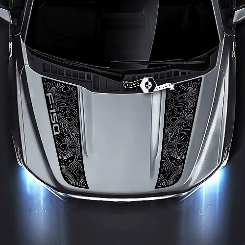 Ford F-150 XLT Capot Carte Topographique Graphiques Autocollants Latéraux
