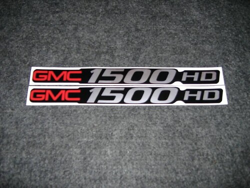 Jeu d'autocollants vinyle écusson GMC 1500 HD pour camion Sierra