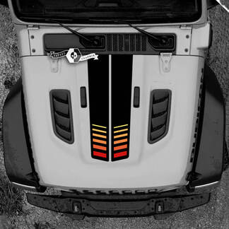 Capot Jeep RUBICON Wrangler JL Vinyle Dégradé Autocollant Autocollant Graphique
