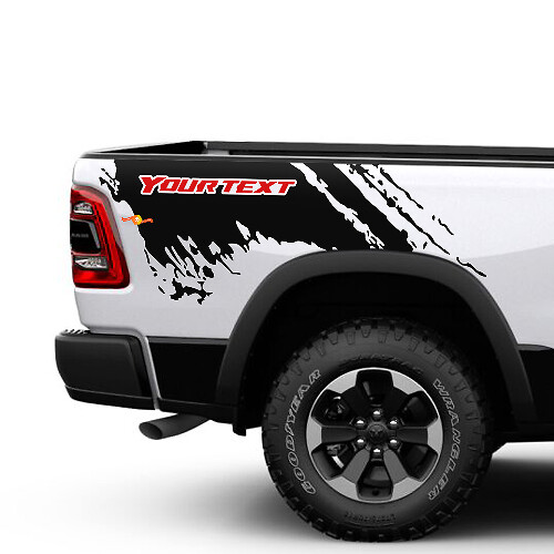 Kit de décalcomanies latérales en vinyle style éclaboussures de boue pour Dodge Ram 1500 Rebel