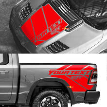 Kit de décalcomanies en vinyle style GT pour capot et côtés de caisse pour Dodge Ram 1500 Rebel_2