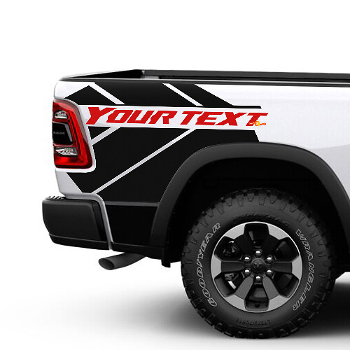 Kit de vinyles personnalisés pour les flancs de benne Dodge Ram 1500