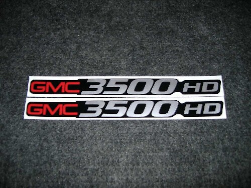 2 Gmc 3500 Hd Stickers Gmc C3500 Heavy Duty Sierra Yukon Taille Badge Stickers Stickers Stickers Stickers