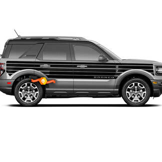 Paire de autocollants à rayures de porte latérale, Logo pour Ford Bronco, autocollants en vinyle
