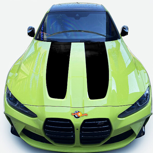 Autocollant vinyle à doubles bandes CSL Style pour capot BMW M3 M4 G80 G82 G83