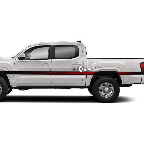 Paire de décalcomanies graphiques en vinyle pour portes Toyota Tacoma SR5 dégradées
