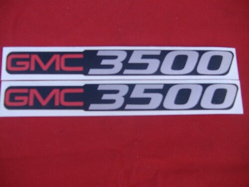 2 AUTOCOLLANTS GMC 3500 GMC 3500 SIERRA TAILLE BADGE AUTOCOLLANTS AUTOCOLLANTS