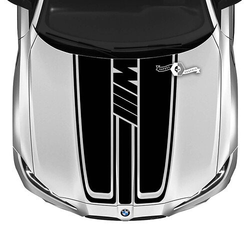 2021+ BMW M4 M3 G80 G82 G83 M Performance Hood M Sticker Decal en vinyle
