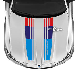 2021+ BMW M4 M3 G80 G82 G83 M Performance Hood M Color Logo Autocollant double vinyle
