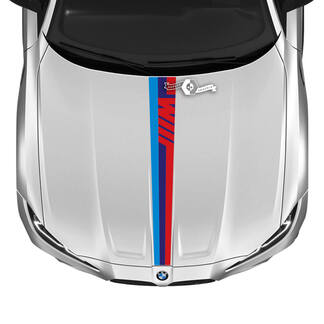 2021+ BMW M4 M3 G80 G82 G83 M Performance Hood M Color Logo Center Vinyl Decal Autocollant
