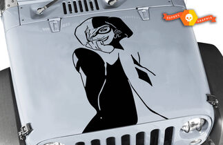 Jeep Hood Harley Quinn hood Graphic Vinyl Decal Sticker Hood s’adapte à n’importe quelle voiture
