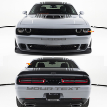 Kit d'autocollants en vinyle personnalisés pour pare-chocs avant et arrière pour Dodge Challenger_2