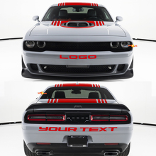 Kit d'autocollants en vinyle personnalisés pour pare-chocs avant et arrière pour Dodge Challenger_3