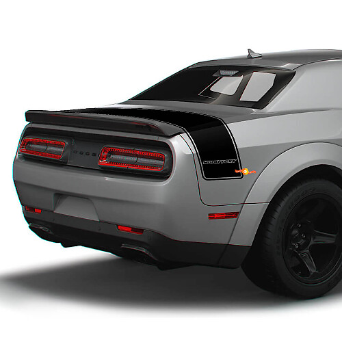 Autocollants vinyle en contour de coffre arrière personnalisés pour Dodge Challenger