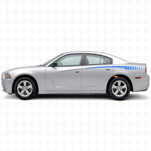 Autocollant vinyle rayé style stroboscopique pour le côté de la caisse Dodge Charger 2011-2014_2