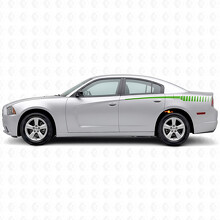 Autocollant vinyle rayé style stroboscopique pour le côté de la caisse Dodge Charger 2011-2014_3