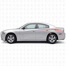 Autocollant vinyle rayé style stroboscopique pour le côté de la caisse Dodge Charger 2011-2014_4