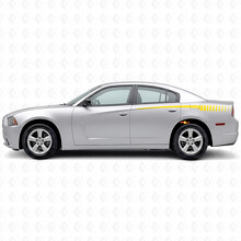Autocollant vinyle rayé style stroboscopique pour le côté de la caisse Dodge Charger 2011-2014_5