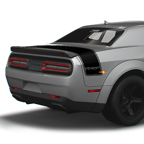Autocollants en vinyle à rayures personnalisées pour coffre arrière Dodge Challenger