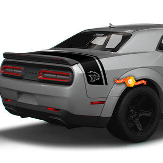 Dodge Challenger Trunk Hellcat Line Style Bandes arrière Autocollants en vinyle Graphiques

