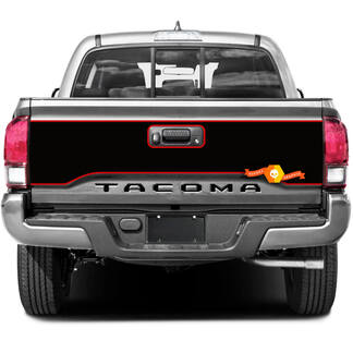 Tacoma lit coffre hayon rayures rouges vinyle autocollants Kit de décalcomanie pour Toyota Tacoma 2 couleurs
