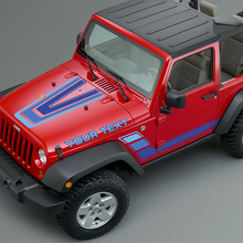 Kit de décalcomanies vinyles vintage rayures capot et côtés pour Jeep Renegade CJ5 CJ7_2