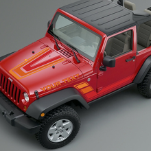 Kit de décalcomanies vinyles vintage rayures capot et côtés pour Jeep Renegade CJ5 CJ7_3