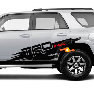 Paire Toyota TRD Pro 4Runner Vinyl Decal Wrap Mud Splash Autocollants 2 Couleurs
