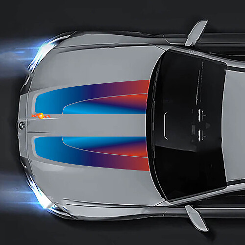 Capot BMW M4 M3 G80 G82 G83 2021+ Autocollant vinyle style couleur M
